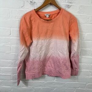 J. Crew Factory Women's Dip-Dyed Ombré Crewneck Sweatshirt Multicolor Size Small